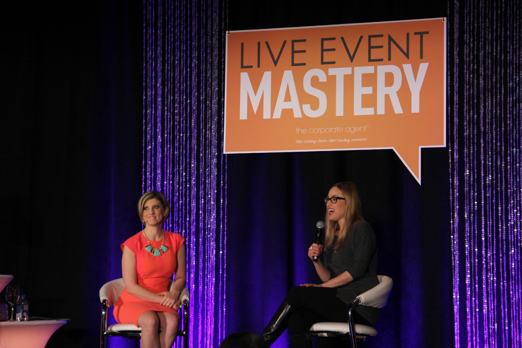 April Armstrong (right) shares insights with entrepreneurs looking to take their business to the next level as a coach with The Corporate Agent's VELOCITY program. Shown with Angelique Rewers, Founder and CEO of The Corporate Agent. (Photo courtesy of The Corporate Agent, used with permission, 2015).