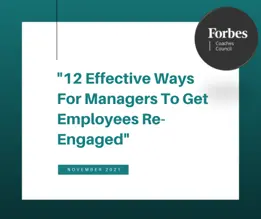 Media Appearances 12 Effective Ways For Managers To Get Employees Re-Engaged